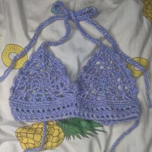 Crochet spiderweb bralette